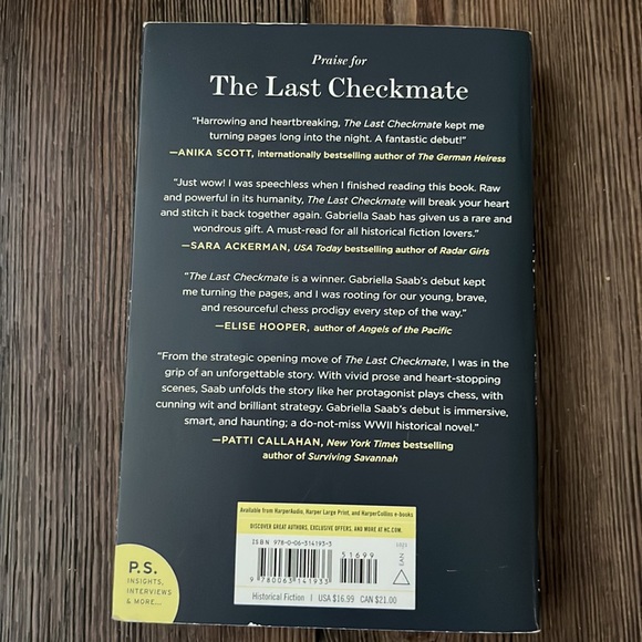 The Last Checkmate by Gabriella Saab SC book - Picture 2 of 2